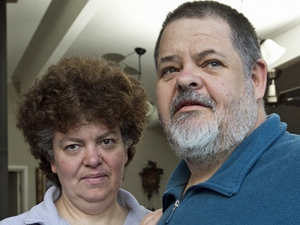 Albert Buitenhuis and his wife, Marthie, are now facing deportation after their work visas were declined because of his 130kg weight. (Source: Fairfax)