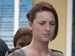Jailed: Michaella McCollum, 20, arrives at a court hearing in handcuffs. She told of the moment she first let her family know what had happened to her