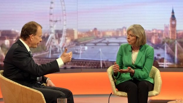 Theresa May on the BBC's Andrew Marr Show